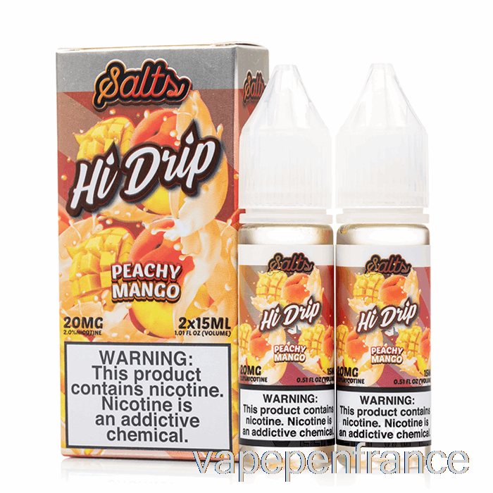 Mangue Pêche - Sels Haute Goutte - Stylo Vape 30 Ml 20 Mg